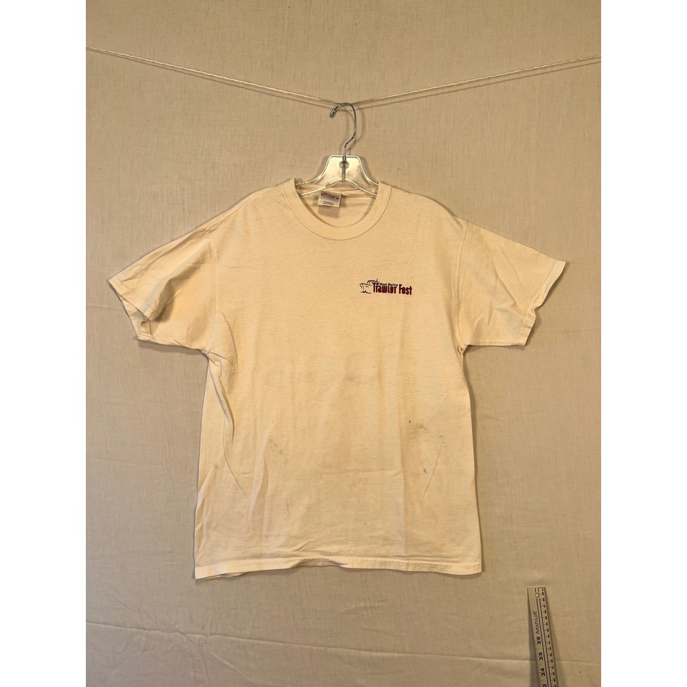 Hanes Beefy-T Mens Medium Cream West Marine Trawler Fest Graphic T-Shirt